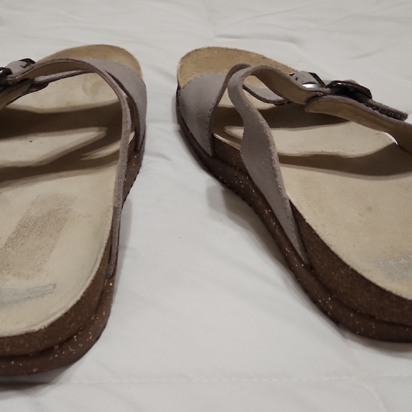 Dansko Taupe and Gray Slip-On Shoes - Picture 9 of 9